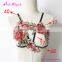 2017 Women Bra Elastic Flower Printed Harness Bralette Crop Top