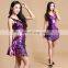 Glittery full big sequins sexy latin dance dress L-7067#