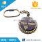 Newest fashion custom logo metal trolley coin key chain zinc alloy soft enamel trolley coin keyring