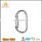 Good Quanlity Safety Petzl steel 25 KN Carabiner and Oval Scraew locking gate Carabiner ,Rock Climbing Carabiner