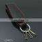Fashionable metal leather keychain