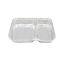 household 2- compartments disposable aluminium foil food tray aluminum foil compartment food container