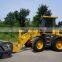 1.6ton shovel loader with pallet fork snow bucket with CE certificate
