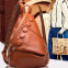 2019 new design fashion leather backpack leather travel backpack