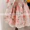 Baby Girl Summer Grey Vintage Spanish Lace Flowers England Princess Ball Gown Dress for Girl Party Casual
