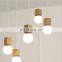 Home decor modern nordic natural wooden pendant chandelier light