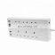 FRANKEVER iPhone Android Smartphone Control 6AC Electric Outlets WiFi Smart White Power Strip With 4 USB Charging Ports