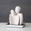 Little People Embrace Abstract Art Black And Whtie Ceramic Decor Decoration For Hallway Tv Bench