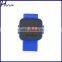 Wholesale Silicone Square Mirror Face LED Wrist Watches Blue WP022