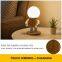 Wooden Robot Desk Lamp Children Reading Light USB Touch Dimming Table Light Boy Gift Nordic Kids Bedroom Minimalist Book Light