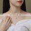 wholesale minimalist jewelry 925 sterling silver 14K gold vermeil pearl necklace for women