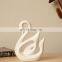Color Glazed cheap swan wedding decoration for newly couple