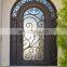 wrought iron exterior grill door designs with glass sidelight panels