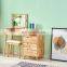 modern nordic solid oak wood dressing table with mirror and stool