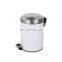 Embossed garbage container 5 liters metal bathroom bin bathroom trash can dust bin for kitchen