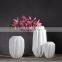 Wholesale Modern Porcelain White Ceramic & Flower Decoration Centerpiece Vase Origami Art Design White Matte Vase