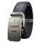Genuine leather belt for men automatic buckle ratchet wholesale customized flexible hot sale OEM ODM