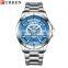 Men's Chronograph Waterproof Quartz Watch Steel Strap Calendar Men's Business Watch