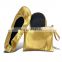 Amazon Hot Paillette PU Leather Roll Up Golden Glitter Dance Shoes With Carrier Pouch Bag