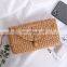 Hot Sale Wristlet Purse with Removable Bag Strap water hyacinth handbag Shopping Bag 100% woven Wholesale