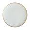Hot Selling Kitchen Porcelain Serving Dishes Classic Round Elegant Gold Rim White Ceramic Dinnerware Steak Dinner Salad Plates