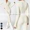 Fashion Tracksuit Custom Workout Wear Fitness Sports Bodysuit Long Sleeve Fleece Warm Jumpsuits Women One Piece Yoga Jumpsuit