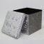Ice Velvet ottoman-Light Grey