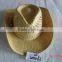 cheap bulk woven paper cowboy straw hats decorated with leaf pattern