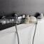 Brushed Chrome Thermostatic Wall Mounted Bath Mixer Taps,Without Shower