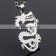 Scaly Dragon of hollow stainless steel jewelry necklace