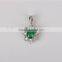 925 sterling silver green stone jewelry pendant necklace