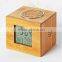 Cube wooden LED Alarm Clock,despertador Temperature Sounds Control LED display,electronic desktop Digital table clocks
