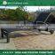 Modern design rattan set outdoor pool/garden chaise lounge chair with casters