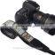 Gold and silver camera shoulder neck strap