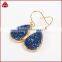 China supplier indian bridal druzy jewelry set design teardrop girl earring