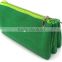 Trasfit 3 Pocket Canvas Pen Pencil Case Holder Stationery Pouch Bag Case Cosmetic Bags (GREEN)