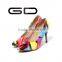 GD Newest fabric high heels simple thin heels women dress shoes