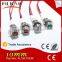 High Brightness 10mm dia Metal 24v Red Led indicator signal light with 20cm cable