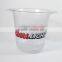2016 new fashion tall plastic acrylic ice bucket with two handles