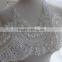 2015 new popular wedding dress bridal alencon sequins lace trim