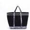  16oz cotton with sequins black canvas tote bag