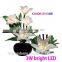 LED fiber optic color change lily flower lamp