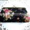 Canvas Floral Clutch Purse
