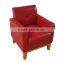 Low back living room wood chair sofa models with simple design