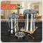 Good quality double wall stainless steel ice bucket/portable tiny waist ice bucket with tong&rack&lid/ beer ice bucket