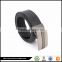 fashion man wide flat leather belt with Plate buckle