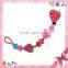 2015 New Wholesale High Quality Colorful Baby Pacifier Clip Holder Wooden Pacifier Clip