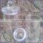 Hand made cylinder clear glass jar with airtight lid