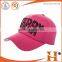 custom high quality sports hat red cotton