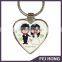 Wholesale Personalized sweet love heart wedding picture printing Keychain